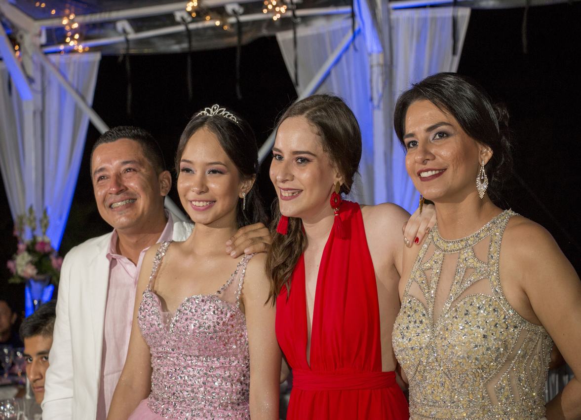 Eric Rene Morera Tovar,  María Camila Morera Hernández, Mariana Hernández Plaza y Edna Margarita Hernández Jiménez.